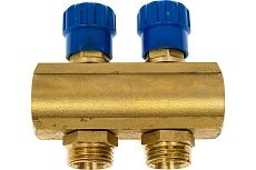 Коллектор ДТРД ВР 3/4 на 2 выхода НР 1/2 межосевое 35 мм 410318