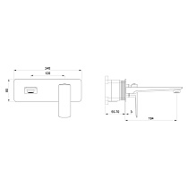 Смеситель для раковины Oliveeka D-Line OL-869003-MB черный матовый