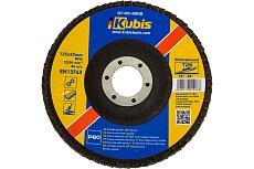 Круг лепестковый торцевой конический Т29 Р80, 125х22 мм KUBIS 07-00-2908