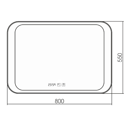 Зеркало Silver Mirrors Indigo neo 80x55 см с подогревом, часами