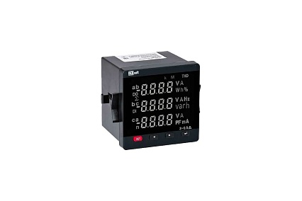 Цифровой мультиметр DEKraft мт-72d 72x72мм, трехфазный, вход 600в 1а, rs485, led-дисплей 51405DEK