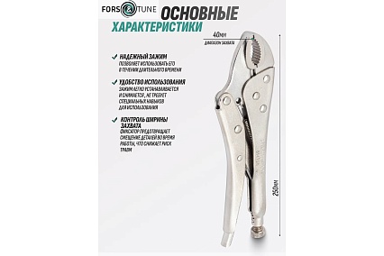 Зажим гейферный FORS&TUNE 10 (250мм) FORSandTUNE-614250(61112)