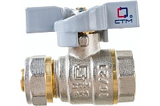 Шаровой кран для воды СТМ СТАНДАРТ 16х1/2", ц/г, бабочка CWPF1216