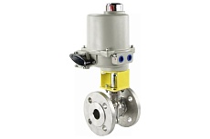 Шаровой кран DN.ru КШФП.316.200 Ду50 Ру40 с электроприводом ГЗ-ОФ.В-80/21(К) 24В D160-02091