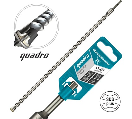 Бур Quadro (25x800 мм; SDS-plus) RENNBOHR 512580