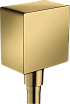 Шланговое подключение Hansgrohe Fixfit Square 26455990 полированное золото