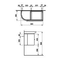 Мебель для ванной Laufen Palace New 90 см L, белый