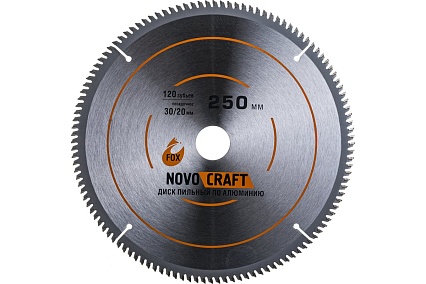Диск пильный по алюминию Fox (250x30/20 мм; 120 зубьев) NOVOCRAFT BA2501203020