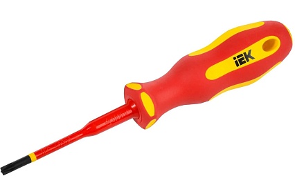 Отвертка IEK Arma2l 5 диэлектрическая slim pz/sl1x80 т2 A2L5-SC31-T2-ZS-10-080