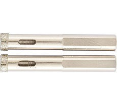 Сверло алмазное по керамограниту (2 шт; 12х67 мм; 3-гранный хвостовик) Matrix 726123