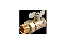 Шаровой кран СТМ СТАНДАРТ 1&quot;, с накидной гайкой, бабочка CWAFM001