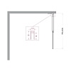 Душевая перегородка Belbagno UNO-L-1-TB-80-C-GM 80x200 прозрачная, оружейная сталь