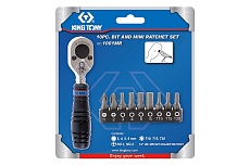 Набор вставок (бит) с трещоткой 1/4", TORX, HEX, PH, 10шт King Tony 1001MR