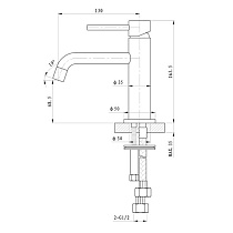 Смеситель для раковины Caprigo Don 53-022-NER, черный