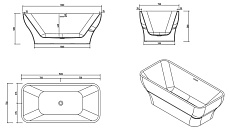 Акриловая ванна BelBagno BB73-1500-750 150x75 белый