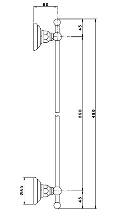 Полотенцедержатель Nicolazzi Classica 1484BZ