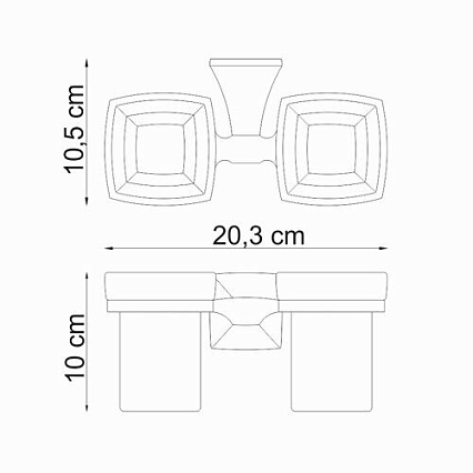 Держатель для стакана WasserKRAFT Wern K-2528D двойной