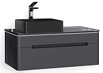 Тумба со столешницей Jorno Shine 100 см с МФУ, антрацит