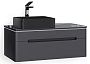 Тумба со столешницей Jorno Shine 100 см с МФУ, антрацит