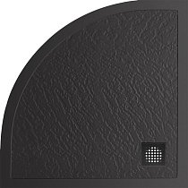 Поддон для душа BelBagno TRAY-MR-UNO-R-90-550-35-NERO-NO 90x90 черный, накладка черный