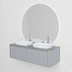 Мебель для ванной Black&White Universe U915.1400-2 Double 140 см, светло-серый, две раковины