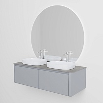 Мебель для ванной Black&White Universe U915.1400-2 Double 140 см, светло-серый, две раковины