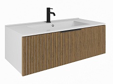 Тумба с раковиной ЗОВ Кито 80 см белый/тростник