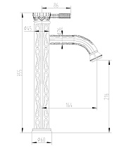 Смеситель для раковины Lemark Jasmine LM6609ORB черная бронза