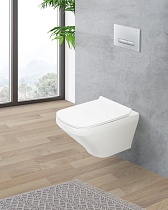 Подвесной унитаз Belbagno Sela BB3201CHR, безободковый, белый