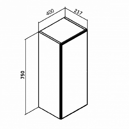 Зеркальный шкаф Руно Кредо 40 см белый, 00-00001176