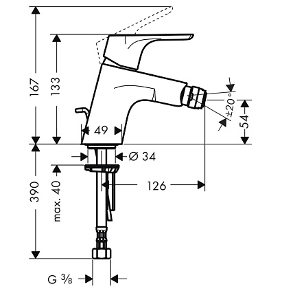 Смеситель для биде Hansgrohe Focus E2 31920000