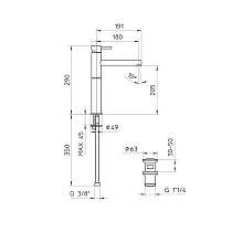 Смеситель для раковины Bossini Oki Z005303.030 хром