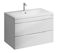 Тумба с раковиной Grossman Виста 80 см белый глянец