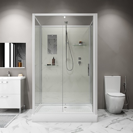 Душевая кабина Niagara Standart ST120/90/15Q/BK 120x90 стекло прозрачное, без крыши, без г/м