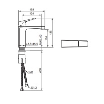 Смеситель для раковины Damixa Merkur 400210300 черный