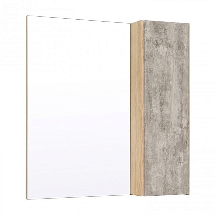 Зеркальный шкаф Руно Мальта 70 см, дуб/серый