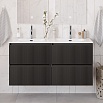 Тумба с раковиной BelBagno Uno 120 см, 4 ящика, Темно-серый матовый