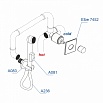 Смеситель WasserKRAFT Elbe A07436 с гигиеническим душем, черный