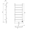 Полотенцесушитель электрический Domoterm Орфей П7 400x700 ER, ТЭН справа, хром