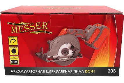 Аккумуляторная циркулярная пила по дереву Messer DCH1 125 мм, 20 В, 2 Ач 10-40-125