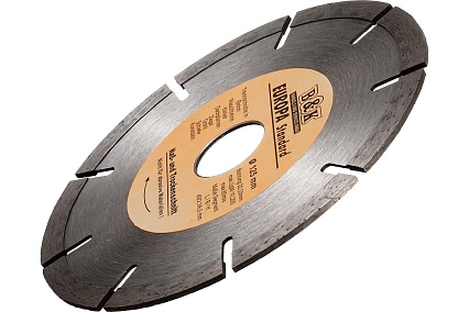 Диск алмазный отрезной по бетону и камню Europa 125x22.2xZ9/6.5x2.3мм TORGWIN S63420
