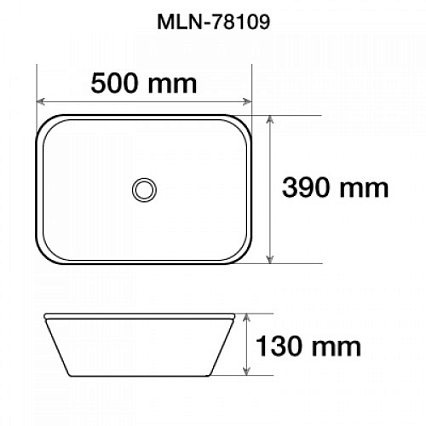 Раковина Melana MLN-78109 50 см