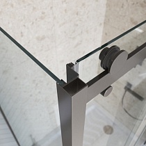 Душевой уголок BelBagno MARINO-2-AH-1-140/80-C-GM 140x80 прозрачный, оружейная сталь