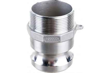 Камлок тип F (ниппель; наружная резьба BSP; 50 мм-2"; нержавеющая сталь) TITAN LOCK TL200FSS
