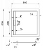 Поддон для душа Cezares TRAY-AS-A-80-30-W 80x80 из мрамора, белый