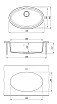 Кухонная мойка Florentina Вега Овал 70 см песочный FS, 22.430.E0650.107