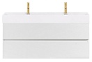 Тумба с раковиной Cezares Molveno 46-120 см (двойная раковина) Bianco Ghiaccio