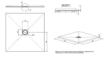 Поддон для душа Allen Brau Priority 8.31002-AM 90x90 см антрацит