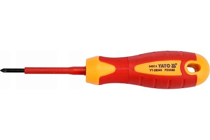Диэлектрическая отвертка Yato 1000 В PZ0x60 мм YT-28245
