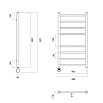 Полотенцесушитель электрический Domoterm Куба П8 400х800 EL ТЭН слева, хром